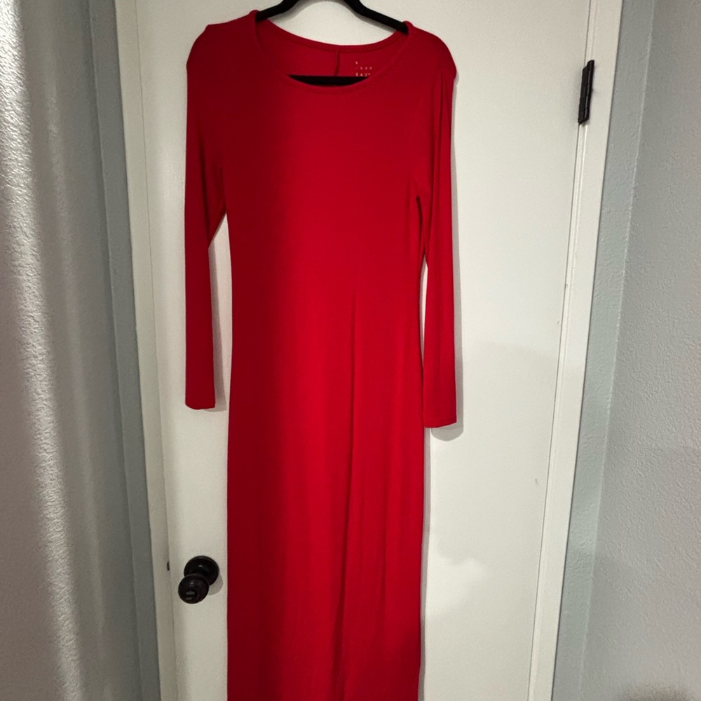 a new day Vibrant Red Long Sleeve Dress